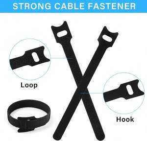 Correa de sujeción de cables ajustable con gancho y bucle de doble cara autoadhesiva ecológica al por mayor de fábrica - Product Image 2