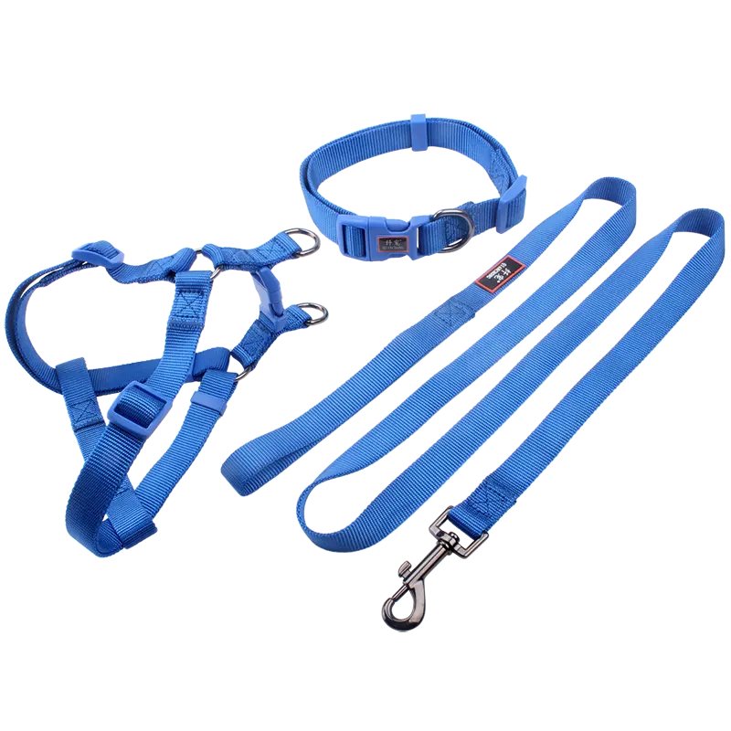 No Pull Dog Harness with Leash Collar Set,All kinds of small animal collars dog harness set Outdoor Walking with ID Tag