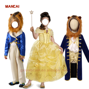 Niños Niñas Princesa Ropa Carnaval Cosplay Fantasía Halloween Navidad Adultos Niños <span class=keywords><strong>Bella</strong></span> <span class=keywords><strong>y</strong></span> <span class=keywords><strong>Bestia</strong></span> <span class=keywords><strong>Bella</strong></span> Cosplay <span class=keywords><strong>Disfraz</strong></span> - Product Image 1