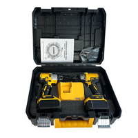 Kit combiné perceuse et visseuse à chocs sans fil 20V, outils électriques sans balais avec 2 batteries, mallette rigide, OEM Metals
