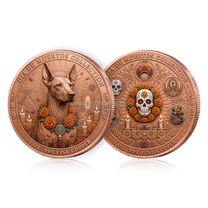 Moneda Coleccionable del Día <span class=keywords><strong>de</strong></span> <span class=keywords><strong>Muertos</strong></span> Mexicano, Serie Día <span class=keywords><strong>de</strong></span> <span class=keywords><strong>Muertos</strong></span>, 1oz, .999 Cobre Puro, Relieve, Impresión a Color 3D, Venta al Por Mayor - Product Image 6