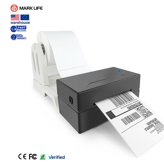 Marklife D100 Low Cost High Performance Thermal Label Printer 4x6 Customized Logo Desktop Barcode Printer Wholesale