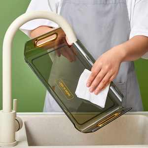 Premium Multi Purpose Nordic Decoration Rectangulaire PET Salon Snack Assiette Plateau de Service avec Poignée - Product Image 2