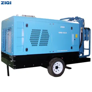 Attractive price 150 hp 116 psi mobile diesel air compressor machine used in industrial with flexibility direct driven