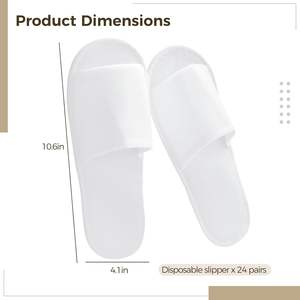 Chaussons jetables pour invités - Chaussons de spa réutilisables pour hôtel pour femmes et hommes - Lavables unisexes pour la maison sans chaussures - Product Image 2