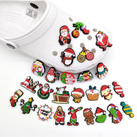 Patchs thermocollants personnalisés en PVC souple 3D, silicone, pour vêtements, chapeaux, chaussures, Noël, Halloween