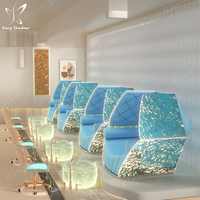 Kingshadow luxe nouveau produit ongles pédicure Spa Salon meubles haut dos Massage manucure chaise plomberie pied Spa chaises