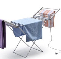 Chaud 	 Séchoir à linge pliable 100W 8 barres de séchage 6 barres de chauffage Séchoir à linge chauffant pour usage domestique