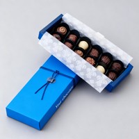 Conception personnalisée de boîte d'emballage cadeau alimentaire boîte d'emballage chocolat truffe boîte de bonbons chocolat avec séparateur