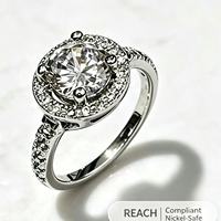 Bagues en laiton plaqué platine, pierres étincelantes élégantes pour les fêtes d'anniversaire, les mariages, les anniversaires de mariage, bijoux de mode, cadeaux
