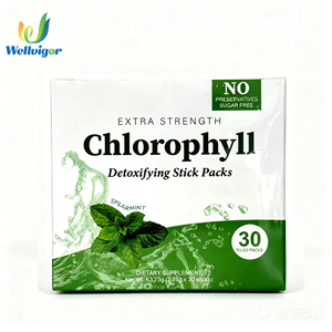 Extra Strength Chlorophyll Antioxidant Detoxifying Powder Packs (4 Flavors <strong>Spearmint</strong>/Lime/Apple/Melon) 30 Packs Sugar <strong>Supplement</strong> - Product Image 1