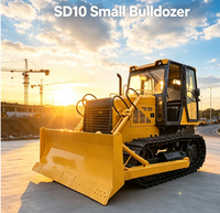 Bulldozer sur chenilles compact haute performance SD10 de 10 tonnes, machine hydraulique pour le déplacement de terre et le nivellement de chantier