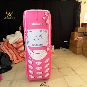 Téléphone portable gonflable rétro Y2K pour fête rétro du <span class=keywords><strong>millénaire</strong></span>, marché sur le thème du Y2K, exposition sur le thème rose - Product Image 4