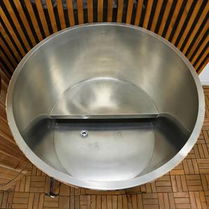 Hachillspa barilotto di terapia del freddo 304 acciaio inossidabile o PP Liner tuffo a freddo per 1 persona bagno di ghiaccio all'aperto con gradini e copertura - Product Image 4