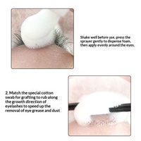 Mousse nettoyante pour extensions de cils, liquide moussant doux et confortable pour les yeux, OEM/ODM