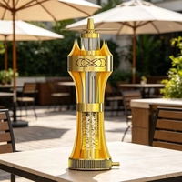Cachimba Portátil DS DS-204 de Aleación de Aluminio con Caja de Regalo de 45CM, Acabado Lacado Moderno, Conexión USB, 1 Manguera - Ideal para Viajes y Fiestas