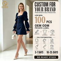 Robe Décontractée Chic et Sexy à Manches Longues, Dos Nu, Froncée, Moulante, de Haute Qualité, Printemps-Été