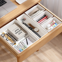 Caja de Almacenamiento Ajustable para Cajones, Organizador Expandible con Divisores, Plástico PP, para Utensilios de Cocina, Maquillaje, Escritorio
