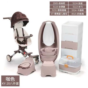 Lot de 7 Pièces : Ensemble Baignoire Bébé et <span class=keywords><strong>Kit</strong></span> de Bain, Accessoires de Bain Bébé, Baignoire avec Pot Enfant, Siège Bébé – Plastique Durable - Product Image 5