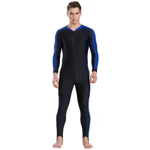 Men Sun Protective Swimwear Stinger Swim Suit Full Body Dive Skin Black