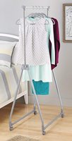 Porte-vêtements pliable réglable en hauteur sur roulettes, séchoir à linge pliable