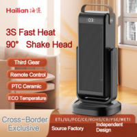 2024 nouveau gros mobile ménage support chauffage de sol électrique PTC céramique tour ventilateur chauffage électrique ventilateur pour l'hiver
