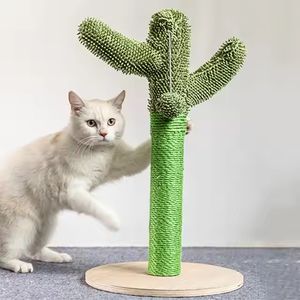 Penggaruk kucing tinggi dalam ruangan, mainan bola gantung tempat cakar kucing bungkusan Sisal untuk kucing besar dan anak kucing - Product Image 6