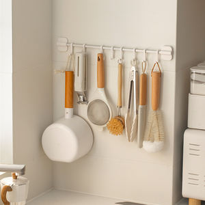 Gancho Adhesivo <span class=keywords><strong>para</strong></span> Pared, Sin Taladro, Impermeable, Barra Multiusos <span class=keywords><strong>para</strong></span> Baño y Cocina, Organizador de Toallas y Utensilios - Product Image 3