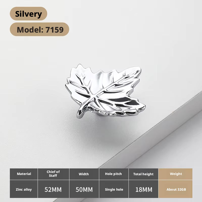 7159-Feuille triangulaire chrome brillant