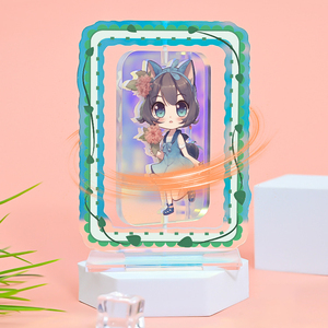 Support de bureau créatif en acrylique transparent personnalisé, rotatif, avec impression double face, thème animé de personnage de dessin animé - Product Image 4
