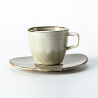 Mug à café en céramique vintage de 16 oz, fait main à Chaozhou, personnalisable, pour le dîner de Noël, émaillé sans vernis, givré, en vrac