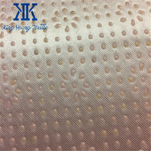 Tissu de satin brillant de polyester enduit de silicone/tissu antidérapant pour le matériel de protection de pantoufles/chaussures de bébé - Product Image 4