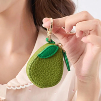 Gantungan Kunci Carabiner Kulit PU Merek Tianxin yang Tahan Lama, Ramah Lingkungan, dan Lucu Berbentuk Buah untuk Ulang Tahun (Stroberi, Lemon, Apel)