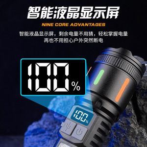 Lampe torche laser blanche à éclairage latéral haute intensité, rechargeable, LED portable, éclairage extérieur, batterie 1200 mAh - Product Image 4