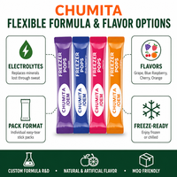 Gel de Hidratación Deportiva con Electrolitos Chumita, Reemplaza los Minerales Perdidos por el Sudor, Listo para Congelar, Enfriado, Refrescante para el Verano, Ejercicio, Adultos