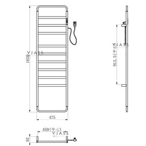 Étendoir chauffant électrique en acier brossé <span class=keywords><strong>doré</strong></span> pour la maison Salle de bain Sèche-serviettes Chauffant Porte-serviettes pour hôtel appartement - Product Image 5