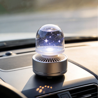 Purificador de Aire para Auto, Difusor de Aroma, Humidificador, Luz Ambiental de Cielo Estrellado, Atomizador USB para Auto, Máquina de Fragancia para Vehículo