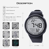 Jam Tangan Elektronik LED Pria Olahraga Selam Tahan Air 100M Sederhana Bahan Stainless Steel Resin Garansi 1 Tahun