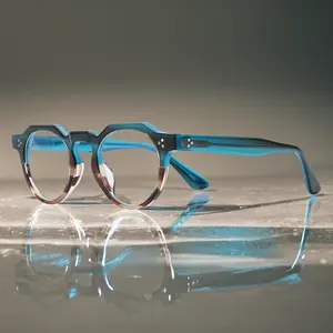 Moda occhiali da vista polarizzati con acetato per la lettura fatta a mano Anti-luce blu montature per occhiali da vista per le donne