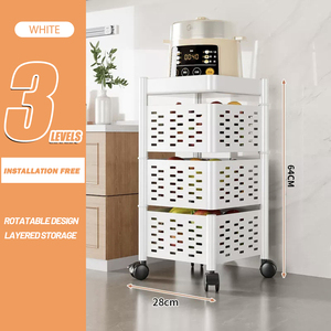 מחיר המפעל 2 3 4 5 שכבה מעשית מטבח מחסן טרולי מדף מרובע קל לפרק מתלה אחסון rotable - Product Image 6