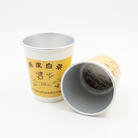 Tasse à thé en papier à double paroi de 10 oz avec thé blanc et écorce de mandarine vieillie, filtre intégré, logo personnalisé OEM, marque privée