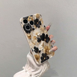Custodia custodia per telefono cellulare in Silicone TPU con stampa fiore <span class=keywords><strong>nero</strong></span> di lusso per <span class=keywords><strong>Iphone</strong></span> X Xr <span class=keywords><strong>Xs</strong></span> 11 12 13 14 15 16 17 Pro Max - Product Image 5