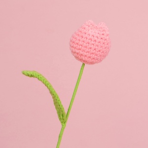 Ramo de Tulipanes Tridimensionales Tejidos a Mano, Flores de Imitación de Ganchillo, Regalo para el Día de la Madre, Venta al Por Mayor - Product Image 4