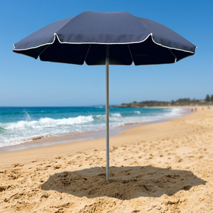 Ombrellone da Spiaggia Blu in Alluminio Anodizzato Opaco Rimini Est 2,20 m con 8 Stecche Rinforzate in Fibra di Vetro e Copertura in Poliestere 140gsm - Product Image 3