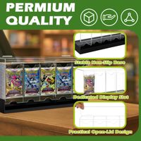 Distributeur de boosters en acrylique personnalisé, compatible avec les boosters de cartes à collectionner TCG, les boosters de cartes sportives et plus encore pour l'affichage