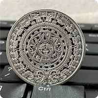 Pièces commémoratives en métal personnalisées, pièces commémoratives de style antique mexicain, monnaie étrangère, pièces plaquées argent Maya, souvenirs