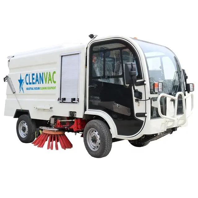 CLEANVAC เครื่องทำความสะอาดพื้นถนนรถแล่น,รถกวาดถนนไฟฟ้าขนาดใหญ่