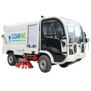 CLEANVAC, большой размер, Электрическая Машина для мойки подъездной дорожки и пола, уличный дорожный подметальный грузовик
