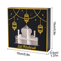 Boîte cadeau en carton recyclable écologique noire avec fenêtre en forme de château, logo personnalisé et design tendance