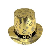 SOLPOP 2027 Chapeau magique en papier personnalisé imprimé or et argent pour Noël et le Nouvel An, idéal pour les décorations de fête